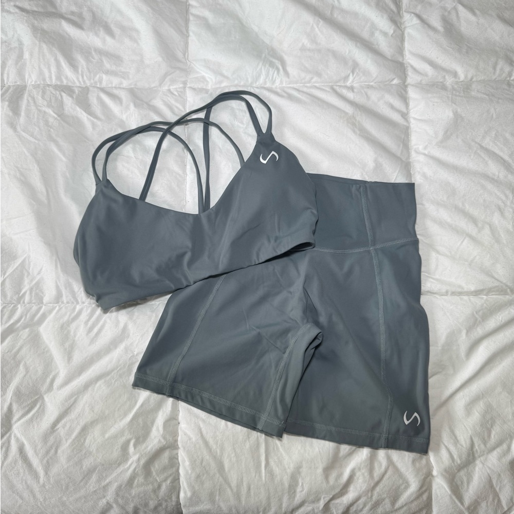 Women's Gray Workout Set